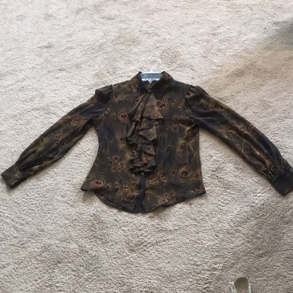 PRISTINE‼️ RACHEL ZOE “JACKIE” RUFFLE BLOUSE‼️ - Picture 6 of 14